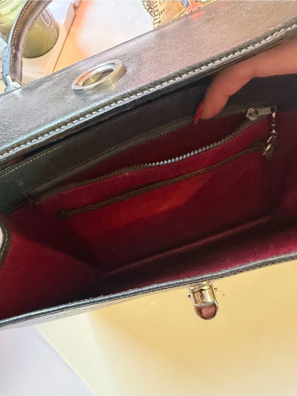 Gucci Black Leather Top-Handle Satchel